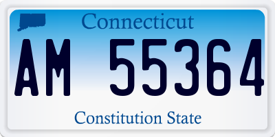 CT license plate AM55364
