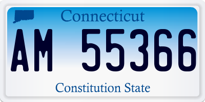 CT license plate AM55366