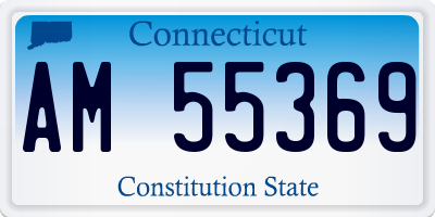 CT license plate AM55369