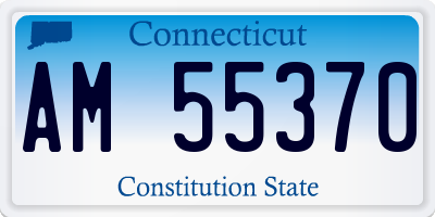 CT license plate AM55370