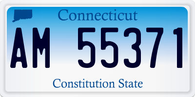 CT license plate AM55371