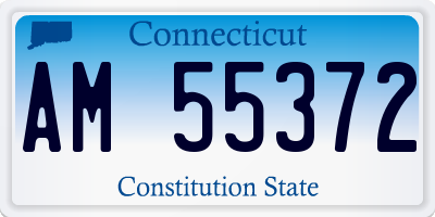 CT license plate AM55372