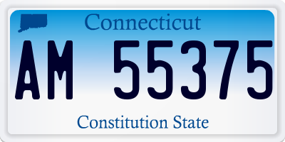CT license plate AM55375