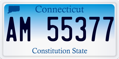 CT license plate AM55377