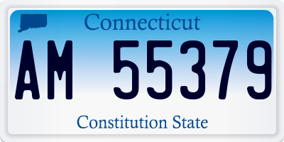 CT license plate AM55379