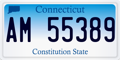 CT license plate AM55389