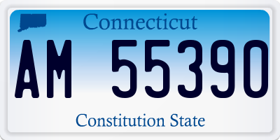 CT license plate AM55390