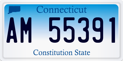 CT license plate AM55391