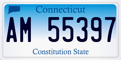 CT license plate AM55397