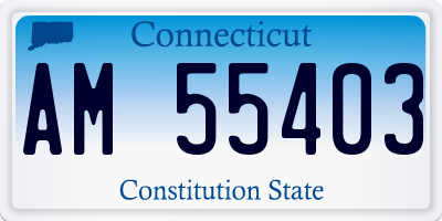 CT license plate AM55403