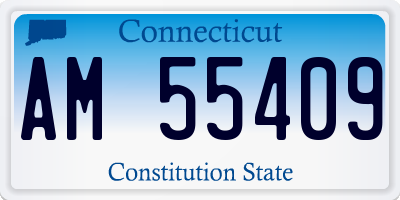 CT license plate AM55409