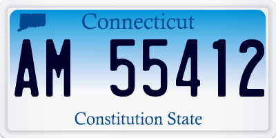 CT license plate AM55412