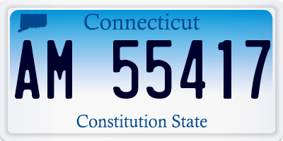 CT license plate AM55417