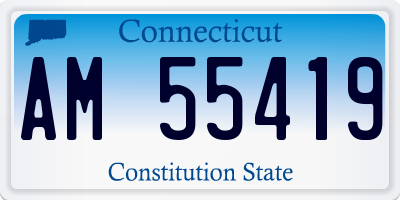 CT license plate AM55419