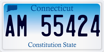 CT license plate AM55424
