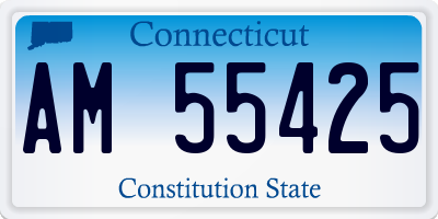 CT license plate AM55425