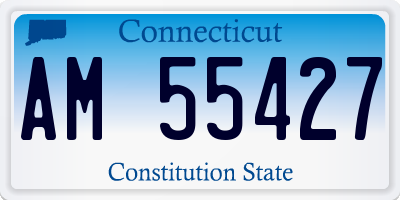 CT license plate AM55427