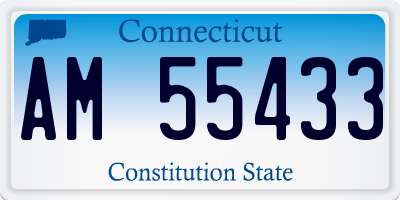 CT license plate AM55433