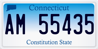 CT license plate AM55435