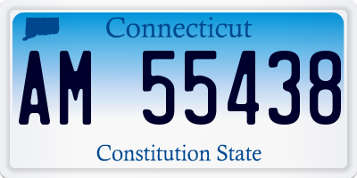 CT license plate AM55438