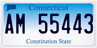 CT license plate AM55443