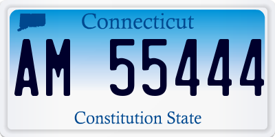CT license plate AM55444