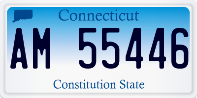 CT license plate AM55446