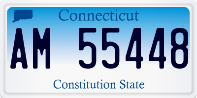 CT license plate AM55448