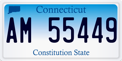 CT license plate AM55449