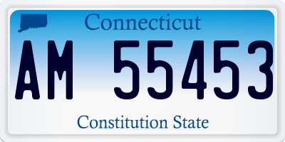 CT license plate AM55453