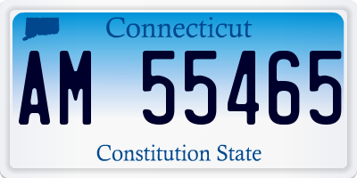 CT license plate AM55465