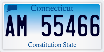 CT license plate AM55466