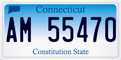 CT license plate AM55470