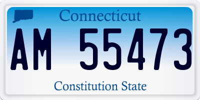 CT license plate AM55473