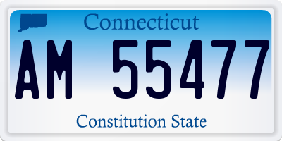 CT license plate AM55477