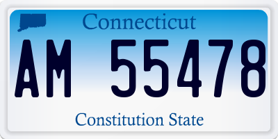 CT license plate AM55478
