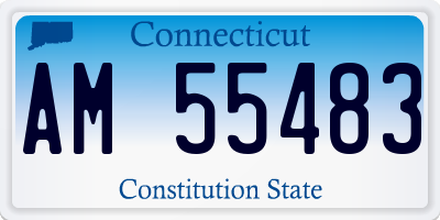 CT license plate AM55483