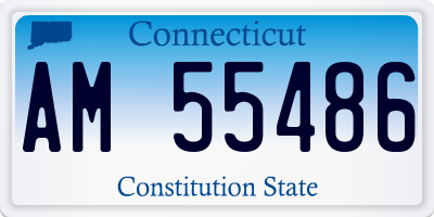 CT license plate AM55486