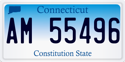 CT license plate AM55496