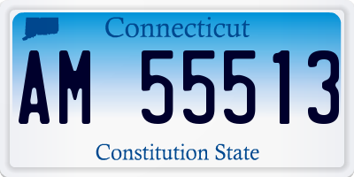 CT license plate AM55513