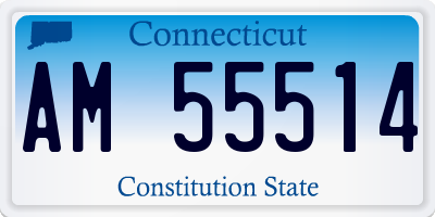 CT license plate AM55514