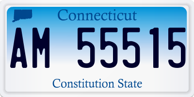 CT license plate AM55515