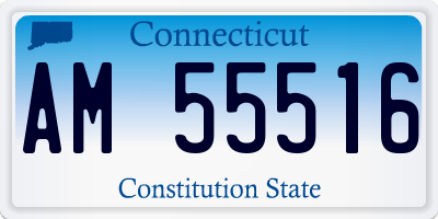 CT license plate AM55516