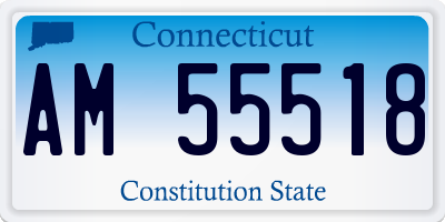 CT license plate AM55518