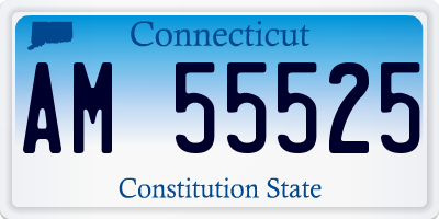CT license plate AM55525