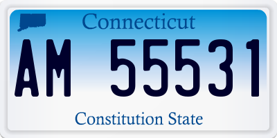 CT license plate AM55531