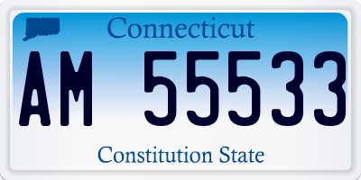 CT license plate AM55533