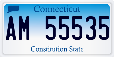 CT license plate AM55535