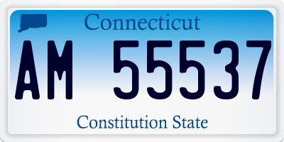 CT license plate AM55537