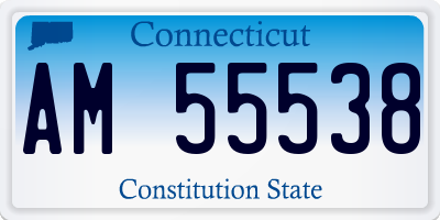 CT license plate AM55538